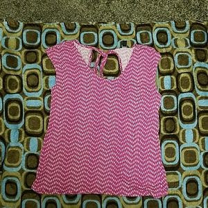 Pink and white short sleeve Ann Taylor shirt